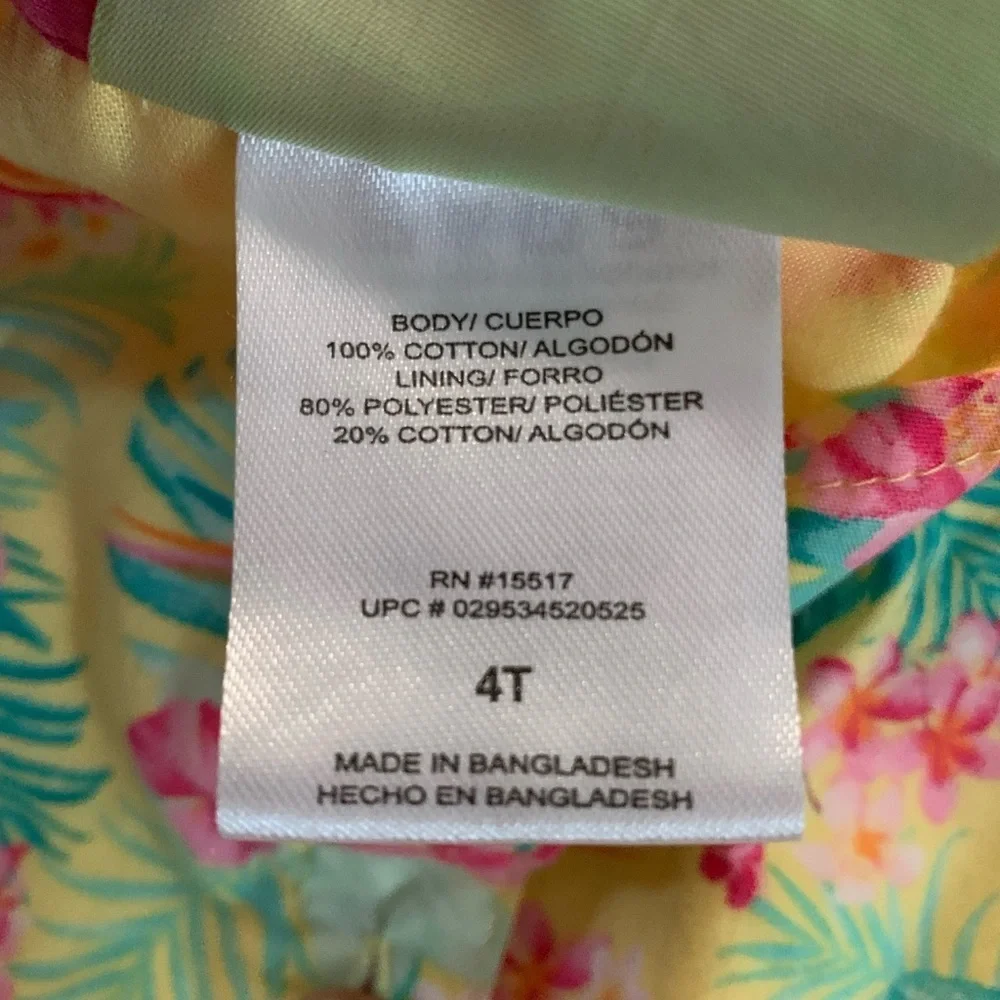 Penelope Mack Floral Sleeveless Button Down Dress Size 4T